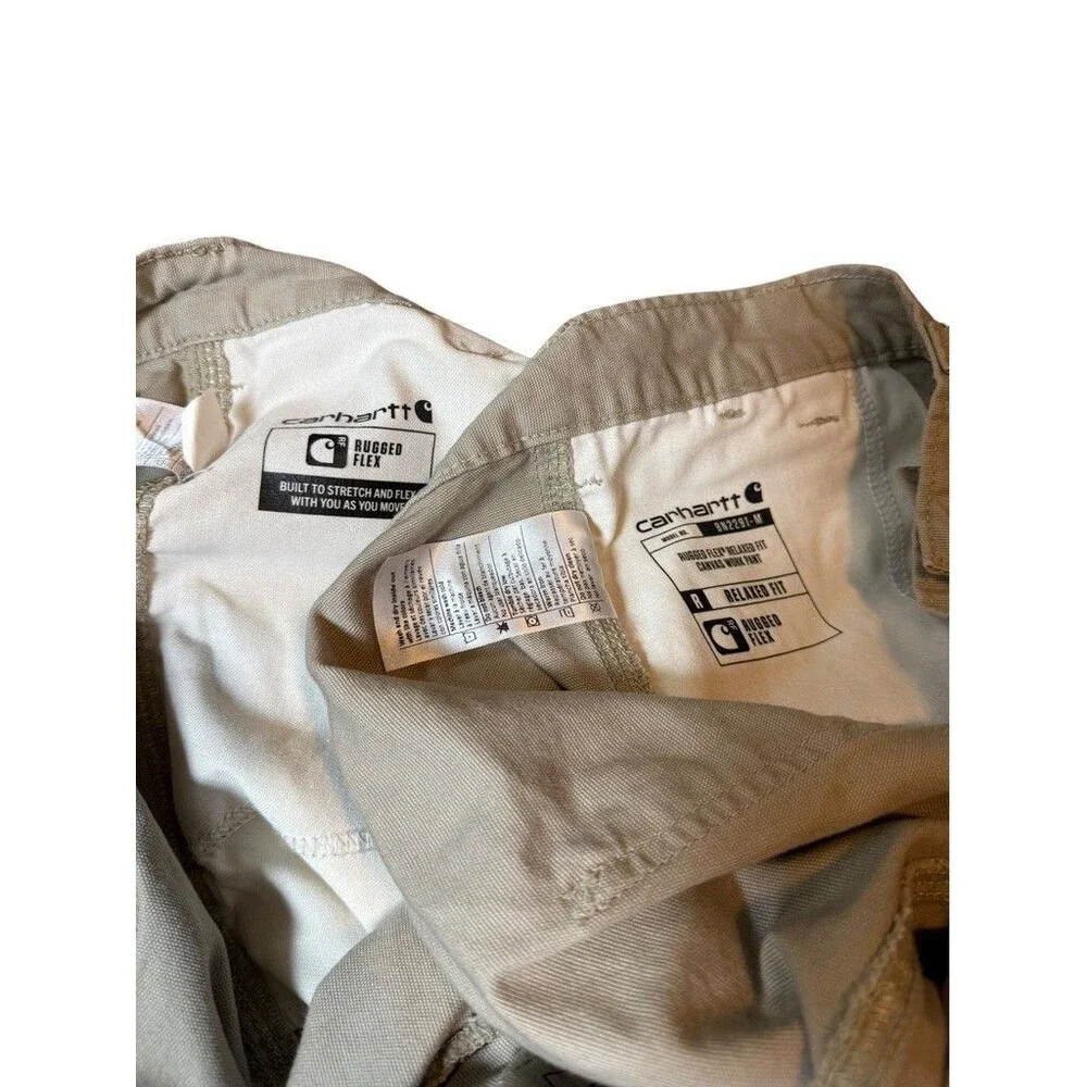 Carhartt Mens Work Pants Size 44x30 Relaxed Fit Rugged Flex Canvas Lot of 2